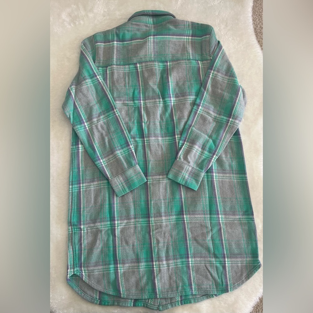 Outerknown Blanket Cotton Flannel Shirt Dress - Picture 7 of 8